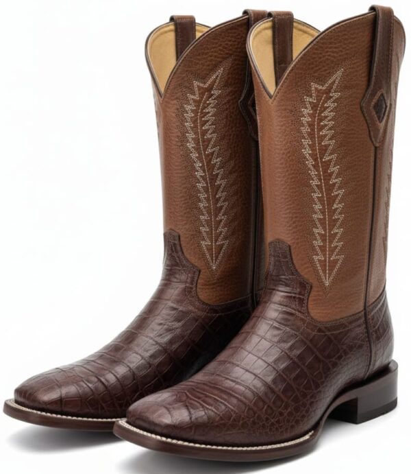 Bota Bulldog de Cocodrilo Vino