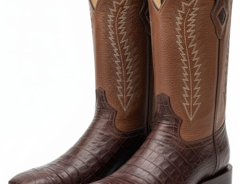 Bota Bulldog de Cocodrilo Vino