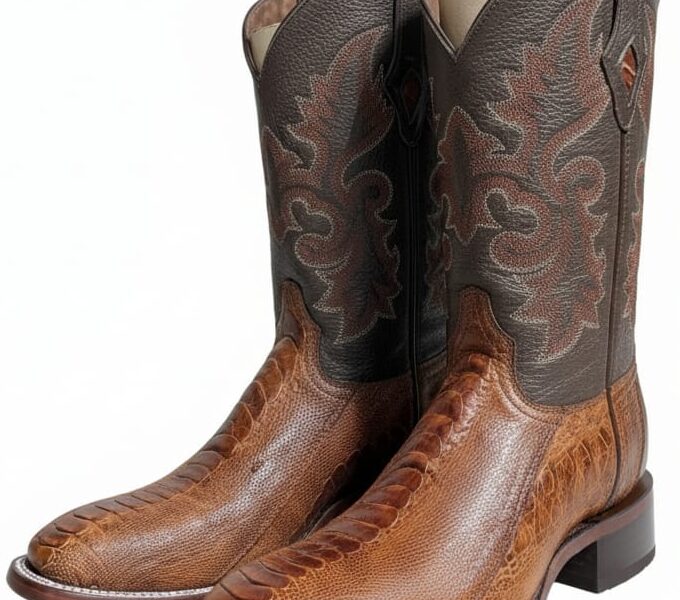 Bota Bulldog de Pata de Avestruz Brandy